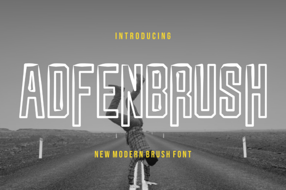 Adfenbrush: The Bold Brush Display Font for Modern Editorial Design