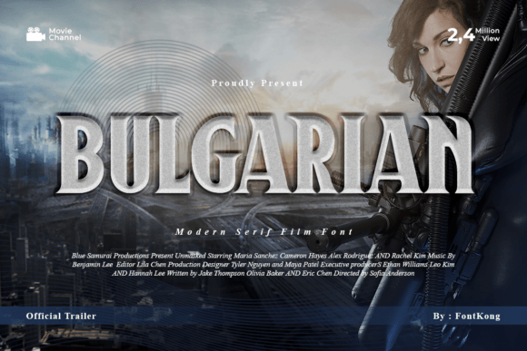 Bulgarian Font for Dramatic Editorial Design
