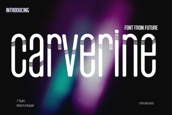 Carverine: The Modern Wavy Typeface for Futuristic Branding