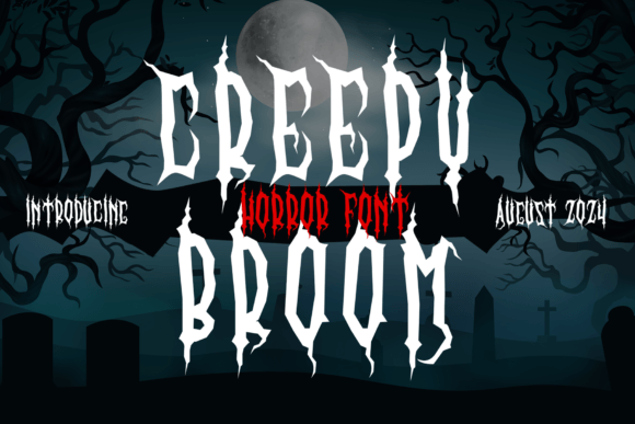 Creepy Broom Font for Spooky Halloween Campaigns