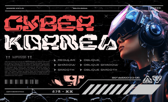 Cyber Kornea: A Bold Typeface for Creative Projects