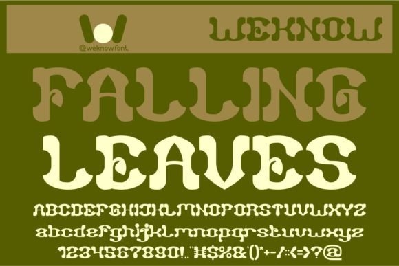 Falling Leaves: A Unique Display Font for Creative Projects