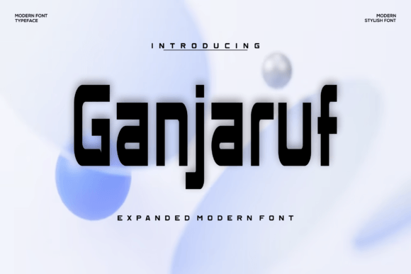 Ganjaruf Font – A Bold Display Typeface for Editorial Design