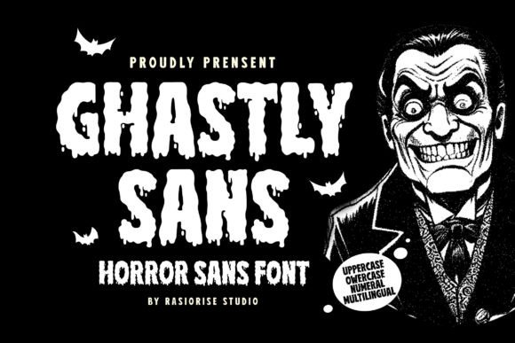 Ghastly Sans Font: A Spooky Display Typeface for Halloween and Horror Campaigns