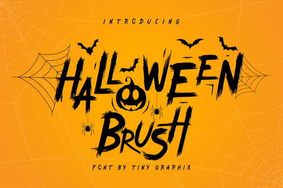 Halloween Brush Font for Spooky Branding Projects