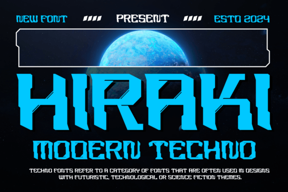 Hiraki Font: A Modern Techno Typeface for Bold Campaigns