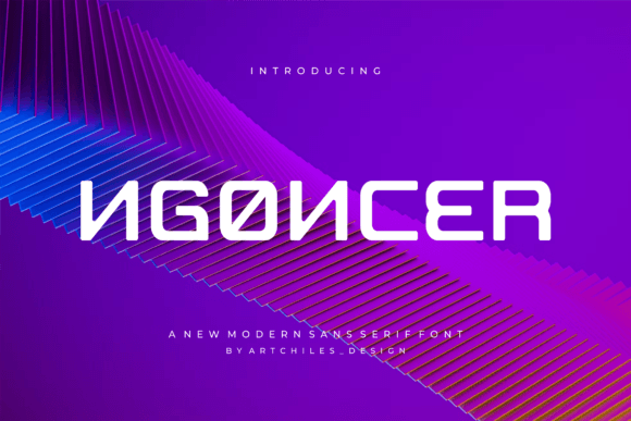 Ngoncer Font for Futuristic Handmade Designs