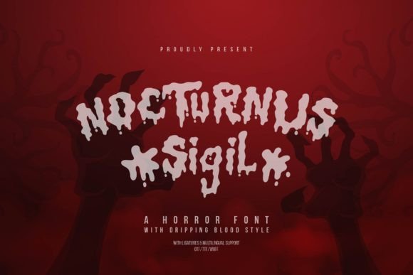 Nocturnus Sigil Font: A Spine-Chilling Display Type for Dark Designs