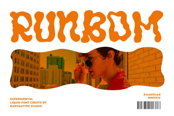 Runbom Font: A Liquid Design Typeface for Bold Branding