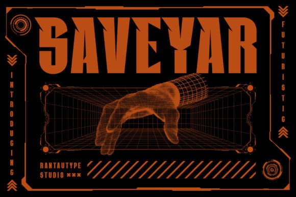 Saveyar Font: A Futuristic Display Typeface for Creative Branding