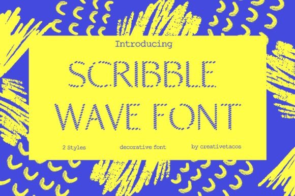 Scribble Wave Font Pack: Bold Display Type for Crafters