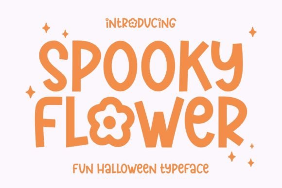 Spooky Flower Font for Display Typography