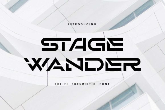 Stage Wander Font: A Geometric Sci-Fi Design