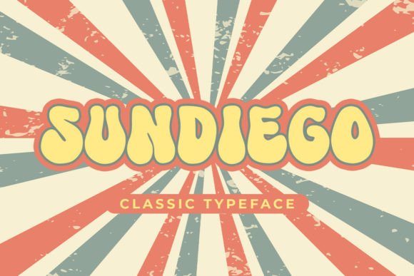 Sundiego Font: A Retro Display Typeface for Craft Creators